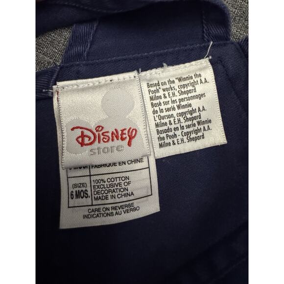 VTG Disney Store Tigger and Frog Purple/Blue Overalls Shorts Baby 6M - Picture 6 of 7